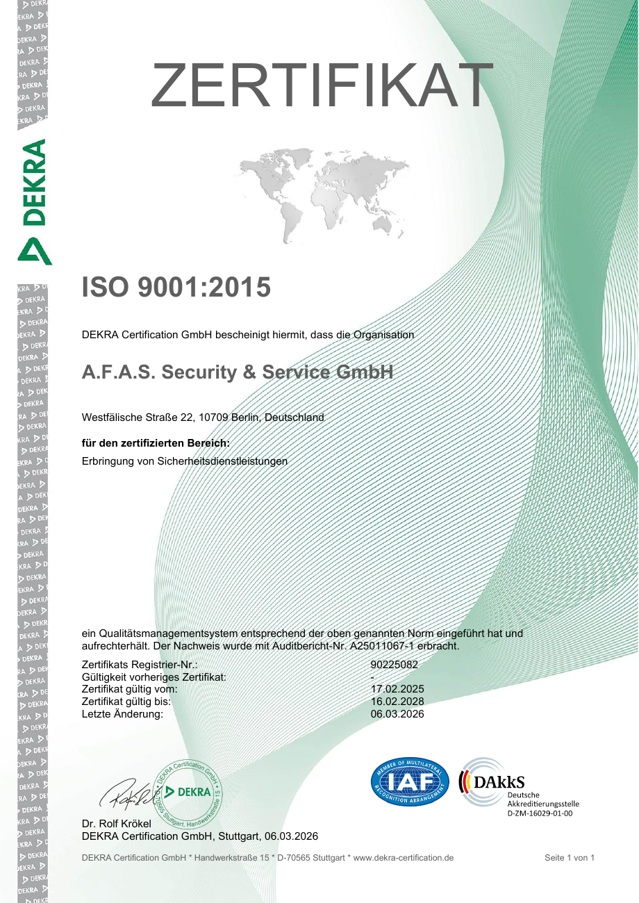 ISO 9001:2015, Originaldokument, Seite 1 von 1